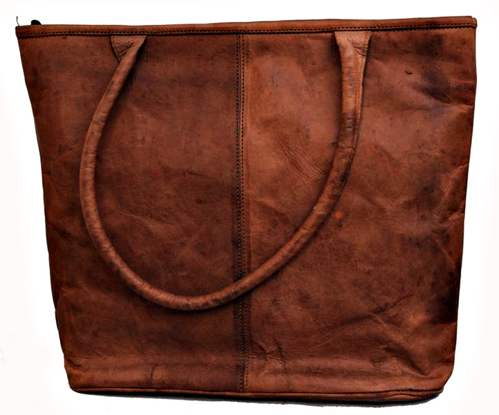 Handmade Leather Shoulder Tote Bag, Gender : Female