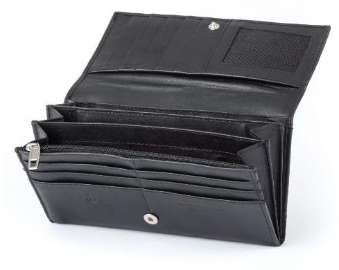 Plain Ladies Black Leather Wallet, Style : Modern