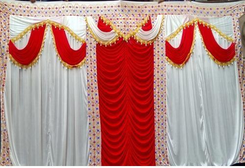 Designer Wedding Curtain, Pattern : Plain
