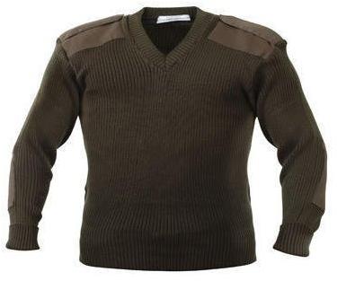 Unisex Army Woolen Jersey, Size : XL, Color : Green