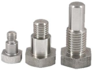 Galvanized Stainless Steel Hex Head Machine Bolt, Color : Silver