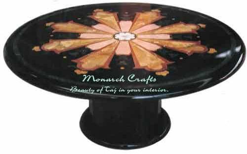 Black Marble Stone Table Bases