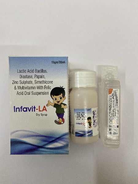 Infavit-LA Dry Syrup, Packaging Type : Plastic Bottle