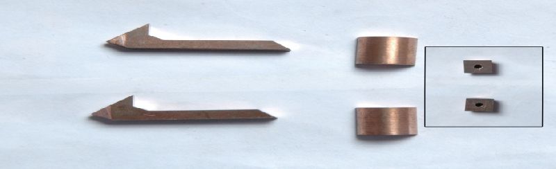 Polished Copper Tungsten Contact Tips, for Earthing Purpose, Length : 0-250mm, 250-500mm, 500-750mm