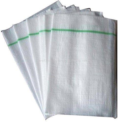 Rectangular Polypropylene Clear Woven Bag, Color : White