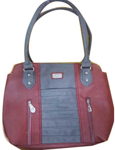 Leather Plain Ladies Stylish Handbag, Technics : Machine Made