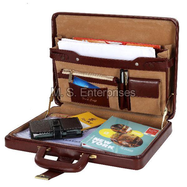 Hard Craft Faux Leather Briefcase Combination Lock Maroon, Size 43 31