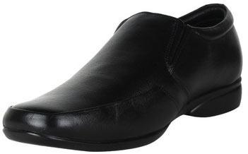 Leather Moccasin Shoes, Color : Black