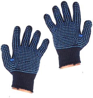 Cotton Dotted Hand Gloves , Size : M
