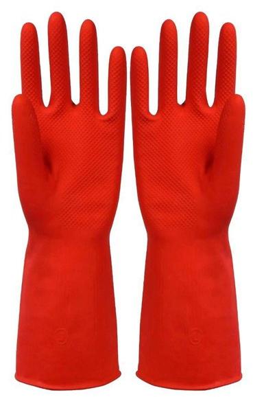 Plain Rubber Hand Gloves , Length : 10-15 Inches