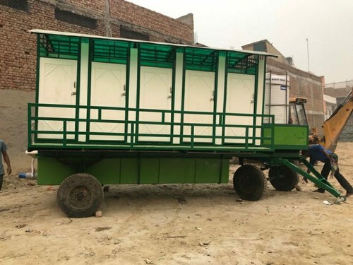 FRP Mobile Toilet Van, Color : Green