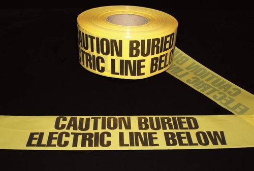 PVC Underground Caution Tape, Color : Yellow, Red White