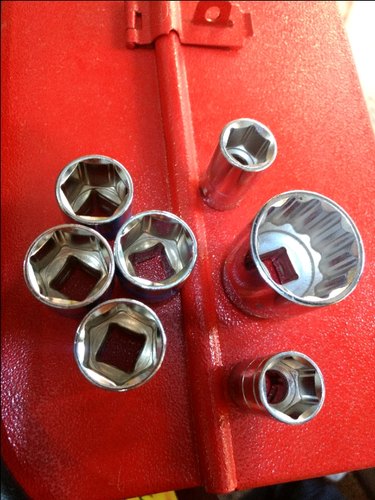 Carbon Steel Square Drive Socket Spanner, Color : Red
