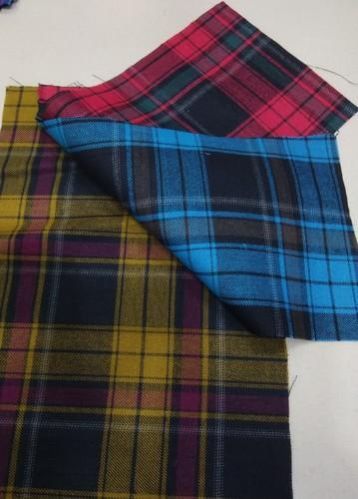 Checks Dyed Twill, Width : 58-60', 58-60