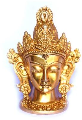 Brass Buddha Head Statue