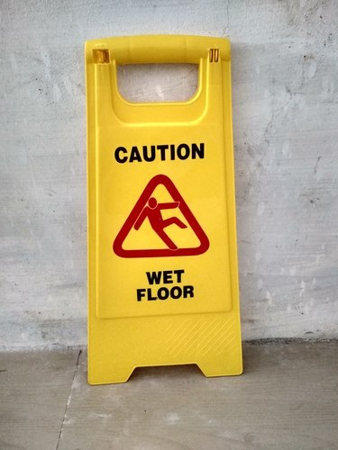 HDPE Caution Stand, Color : Yellow