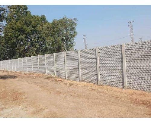Cement Polished Precast Compound Wall, for Construction, Pattern : Plain