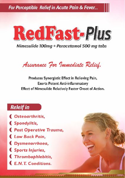 Redfast Plus nimesulide & paracetamol tablets, Medicine Type : Allopathic