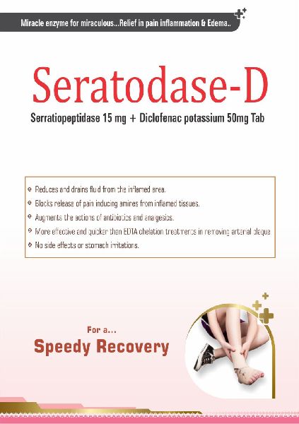 Serratiopeptidase, Form : Tablets