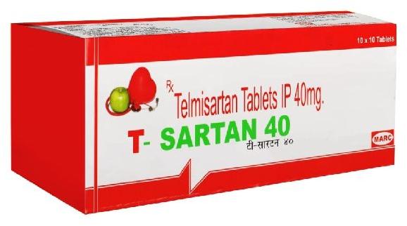 T-SARTAN-40/80, Color : Cardiac(tablets)