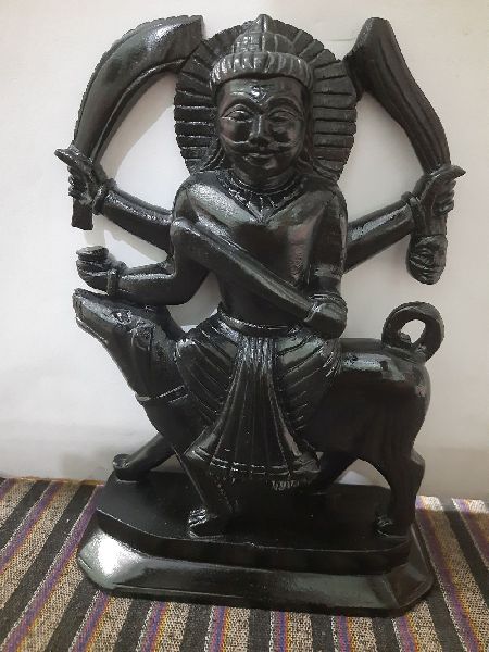 Black Marble Bhairav Nath Statue 8.5inche, for Home, Feature : Fine Finishing