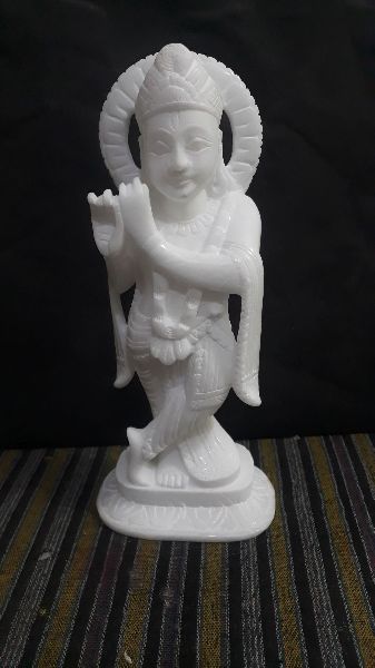 White Marble Krishna Statue