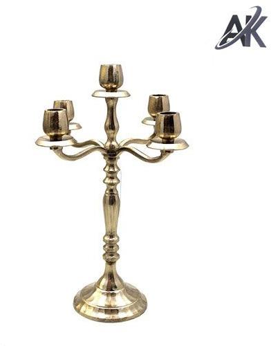 AK Handicrafts Brass Candle Holder, for Shiny, Pattern : Plain