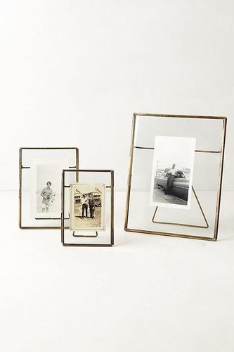 AK Handicrafts Glass Photo Frames, for Picture hanging, Color : Black