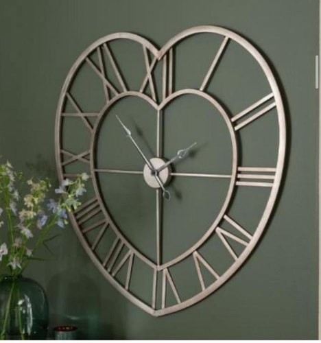 Heart Shaped Wall Clock