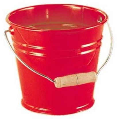 Polished Metal Bucket Planter, For Domestic, Pattern : Plain