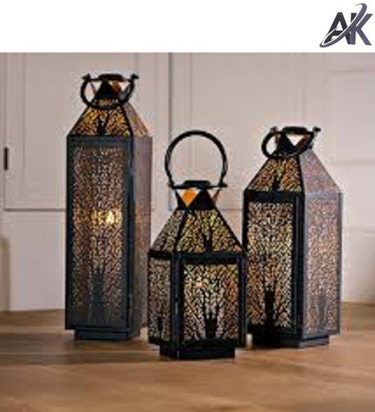 Metal decorative candle lanterns