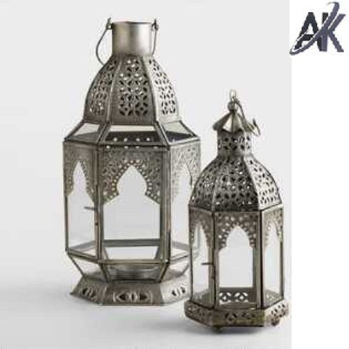 AK HANDICRAFTS Iron Moroccan Lantern, Size : 2 sizes