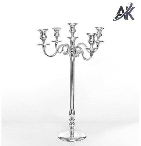 AK Handicrafts Aluminium Silver Candle Stand, Packaging Type : Corrugated Box