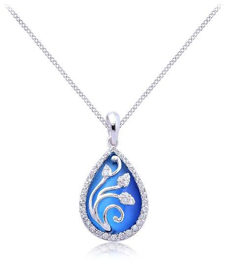 Sapphire Diamond Pendant, Size : Standard