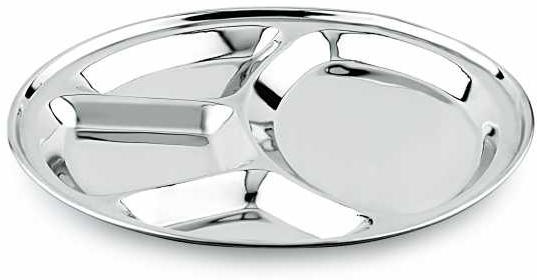 Stainless Steel Round Compartment Tray