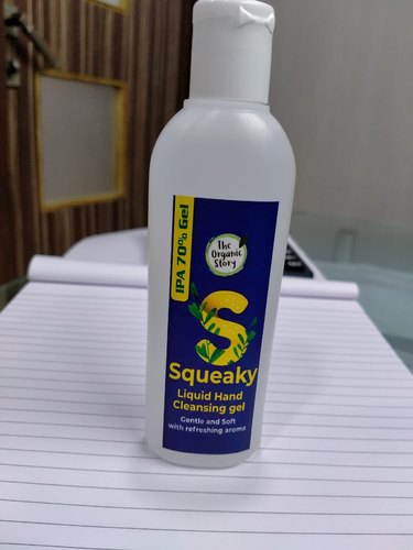 Squeaky Commercial Hand Sanitizer , Flip Top Bottle, 100 ml