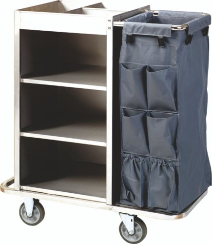 DOLPHY Mild Steel Housekeeping Cart, for Hotel, office building, super market