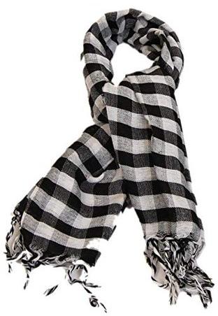 Cotton Checked Scarf, Size : Standard
