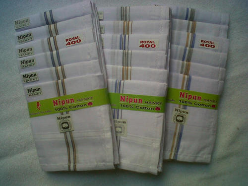 Nipun Cotton Plain Handkerchiefs, Size : 42 x 42 Inch