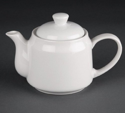 White Plain Ceramic Tea Pot