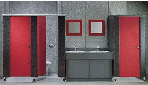 Modular Toilet Partition, Open Style : Hinged