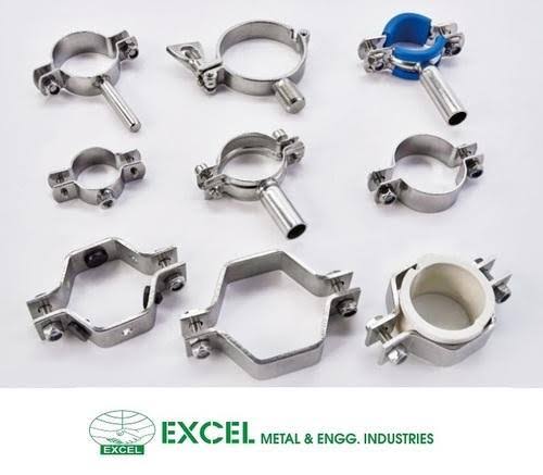 Stainless Steel Coated SS Clamps, For Connect Pipe Flange, Pipe Fittings, Pipe Stopper, Pipe Support