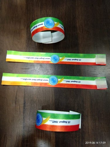 Satin Printed Wristband, Color : multi color