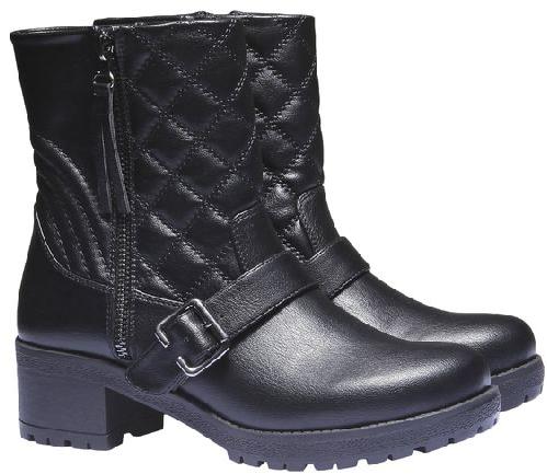 Quilted ankle boots with truck sole