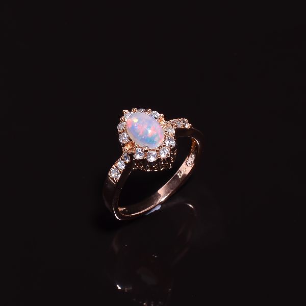 Rose Gold Plated Ring, Color : Multi