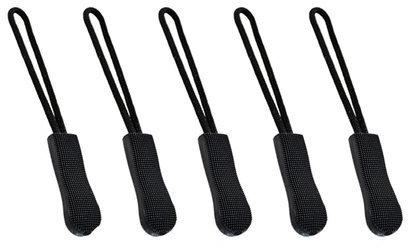 Plastic Black Zipper Pulls