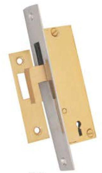 Brass L Type Sliding Door Lock, for Longer Functional Life, Color : Golden