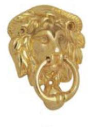 Brass New Lion Door Knocker, Feature : Fine FInished