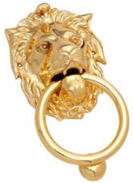 Brass Real Lion Door Knocker