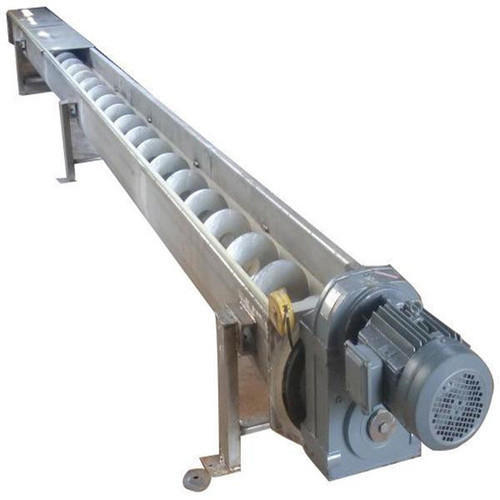 PVC Powder Coated Screw Conveyor, for Moving Goods, Width : 20-30 Inch